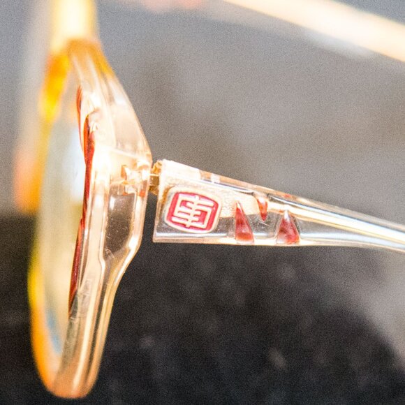 Vintage Emilio Pucci Eyeglasses - Yellow with Red Accents - Picture 4 of 5